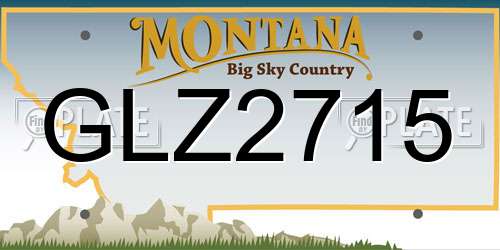 GLZ2715 Montana License Plate