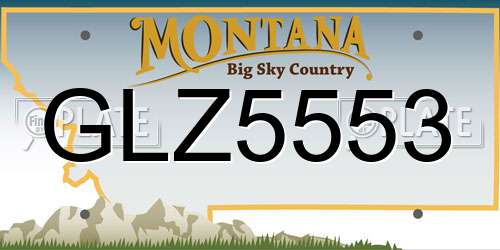 GLZ5553 Montana License Plate