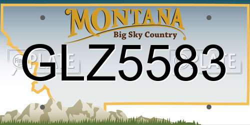 GLZ5583 Montana License Plate