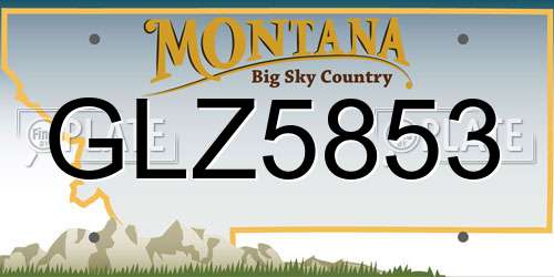 GLZ5853 Montana License Plate