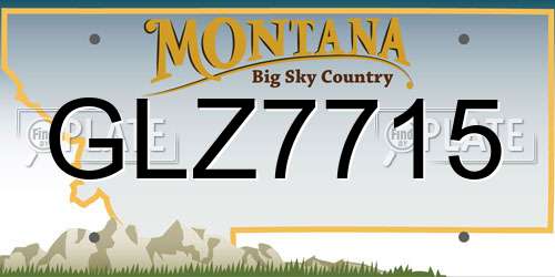 GLZ7715 Montana License Plate