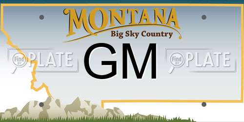 GM Montana License Plate