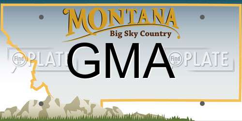GMA Montana License Plate