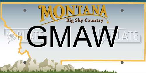 GMAW Montana License Plate