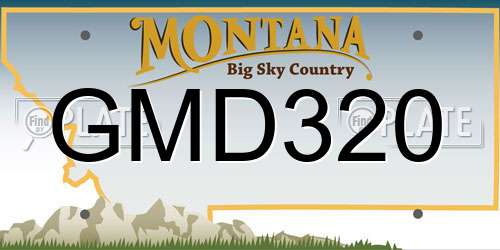 GMD320 Montana License Plate