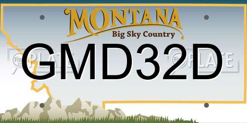 GMD32D Montana License Plate