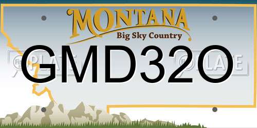 GMD32O Montana License Plate