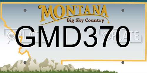 GMD370 Montana License Plate