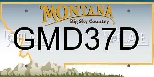 GMD37D Montana License Plate