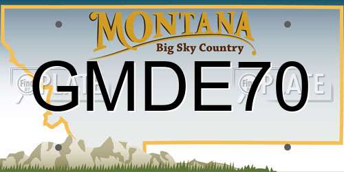 GMDE70 Montana License Plate