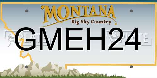 GMEH24 Montana License Plate