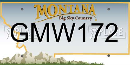 GMW172 Montana License Plate