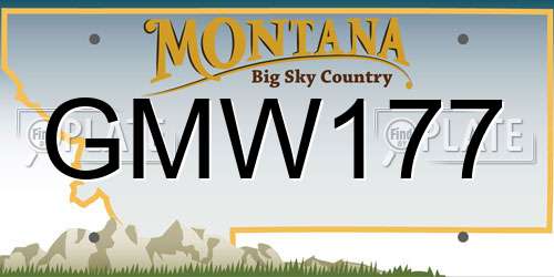 GMW177 Montana License Plate