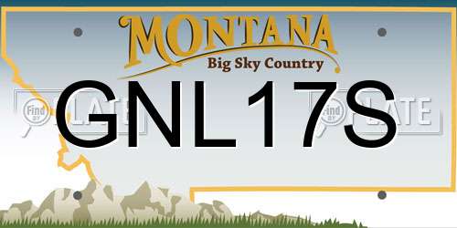 GNL17S Montana License Plate
