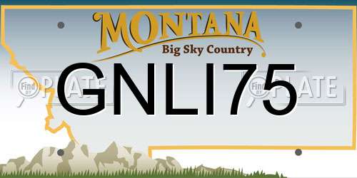 GNLI75 Montana License Plate