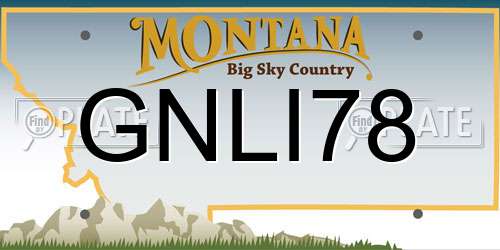 GNLI78 Montana License Plate