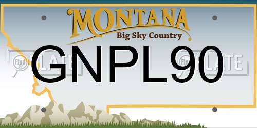 GNPL90 Montana License Plate
