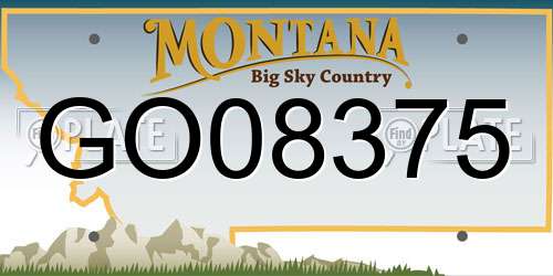 GO08375 Montana License Plate