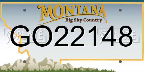 GO22148 Montana License Plate