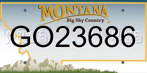 GO23686 Montana License Plate