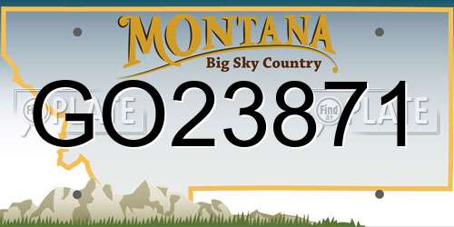 GO23871 Montana License Plate