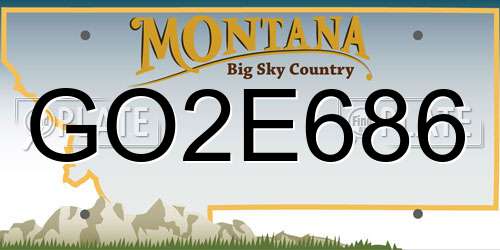 GO2E686 Montana License Plate