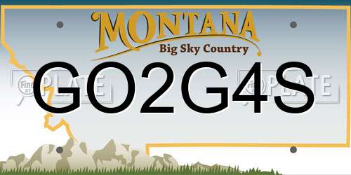 GO2G4S Montana License Plate
