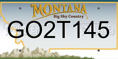 GO2T145 Montana License Plate