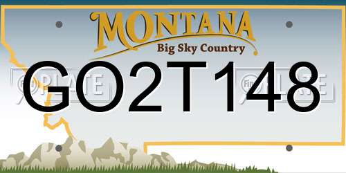 GO2T148 Montana License Plate