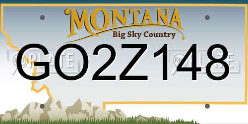 GO2Z148 Montana License Plate