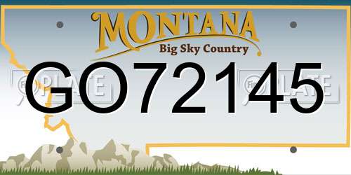 GO72145 Montana License Plate