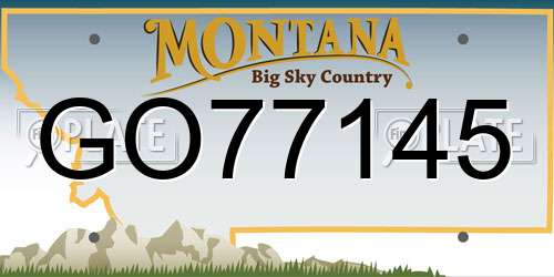 GO77145 Montana License Plate