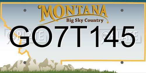 GO7T145 Montana License Plate