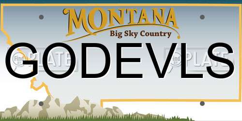 GODEVLS Montana License Plate