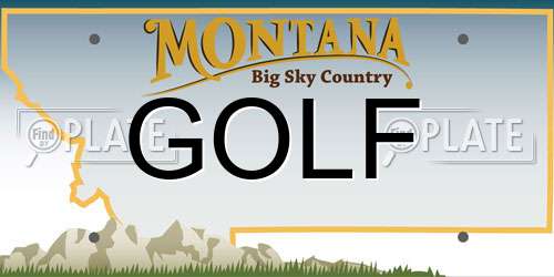 GOLF Montana License Plate