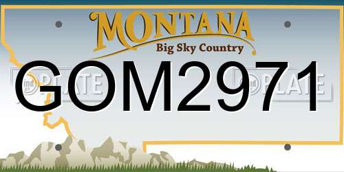 GOM2971 Montana License Plate