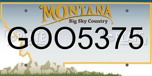 GOO5375 Montana License Plate