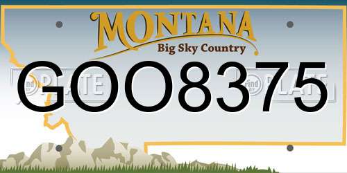 GOO8375 Montana License Plate