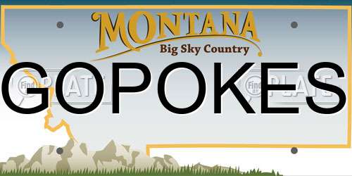 GOPOKES Montana License Plate
