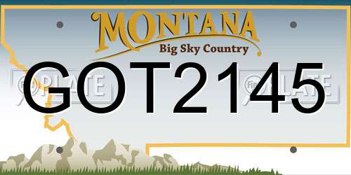 GOT2145 Montana License Plate