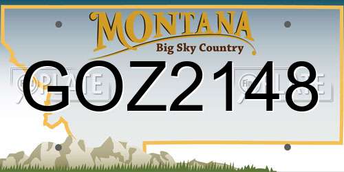 GOZ2148 Montana License Plate
