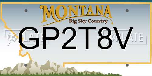 GP2T8V Montana License Plate