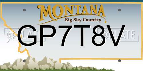 GP7T8V Montana License Plate
