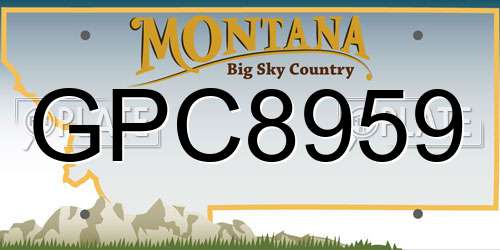 GPC8959 Montana License Plate