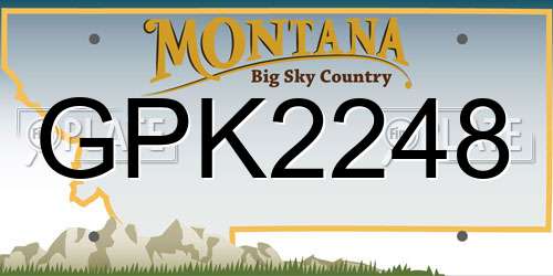 GPK2248 Montana License Plate