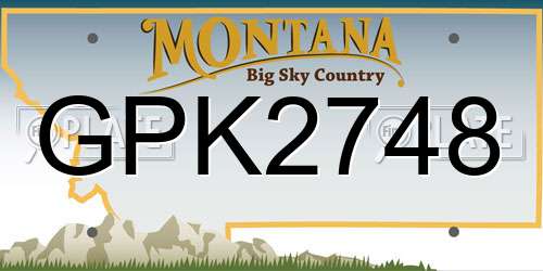 GPK2748 Montana License Plate