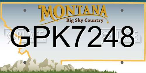 GPK7248 Montana License Plate