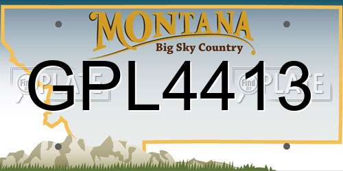 GPL4413 Montana License Plate