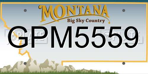 GPM5559 Montana License Plate