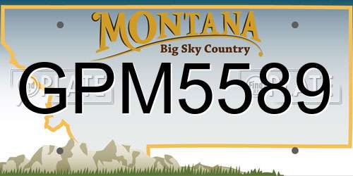 GPM5589 Montana License Plate